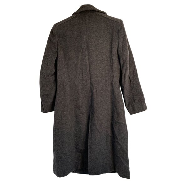 Vintage Italy Long Gray Coat Wool Womens Size 4 8935 - Picture 10 of 12